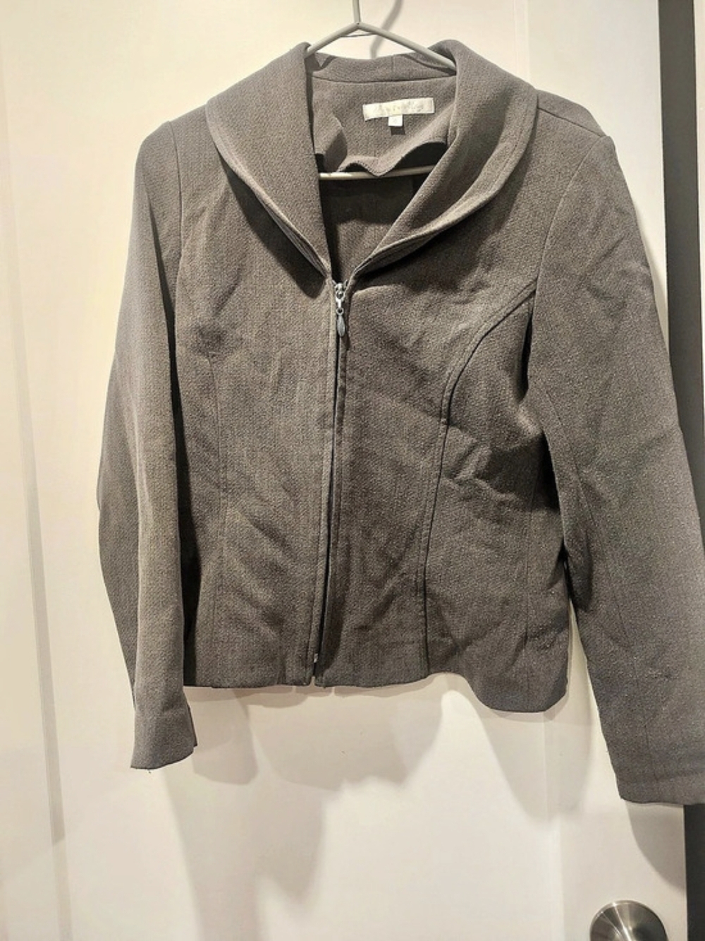 Gray Zip Front Jacket Like New